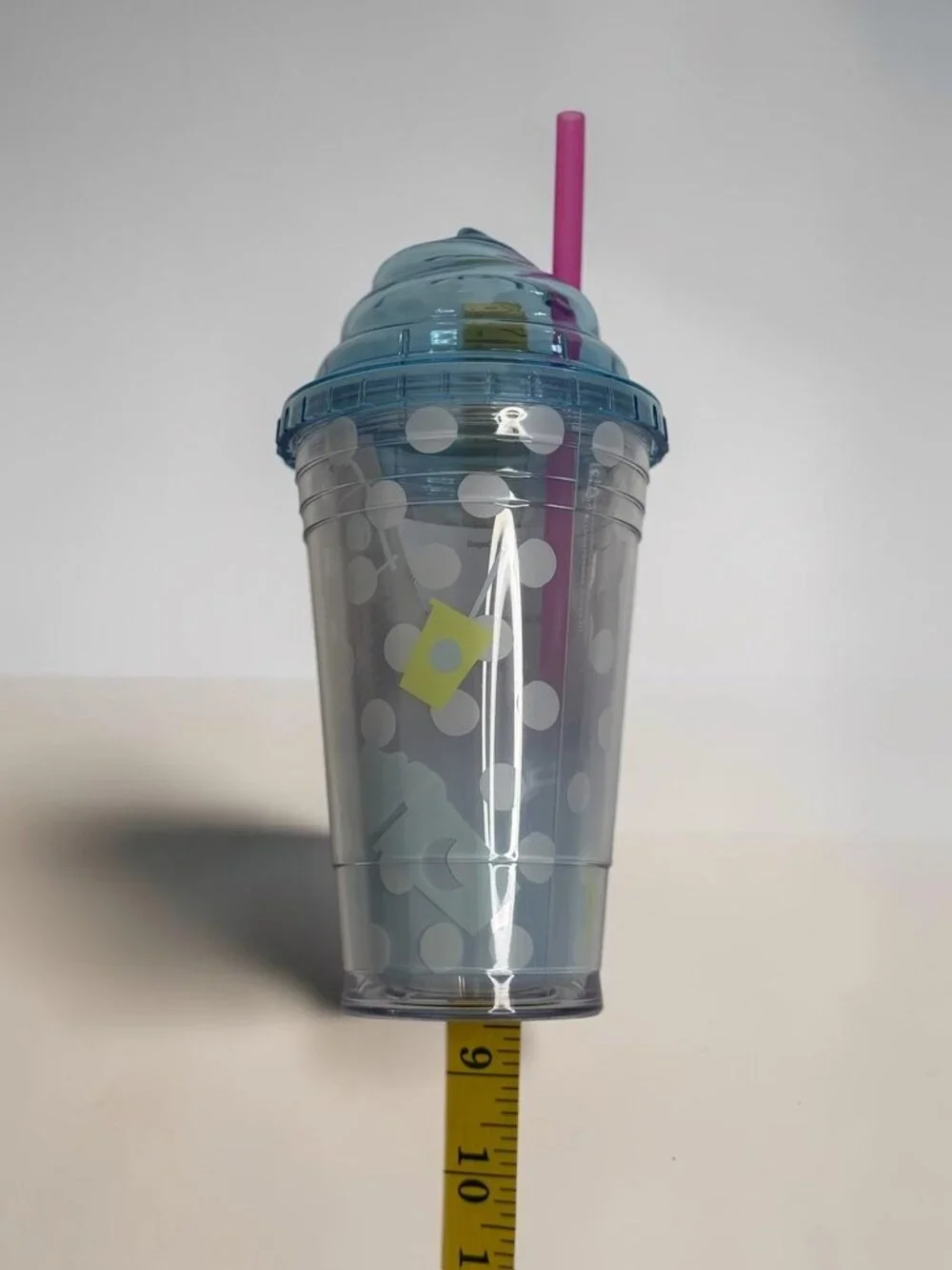 Starbucks Japan Limited Edition Blue Polka Dot Cold Cup - Whipped Cream Lid